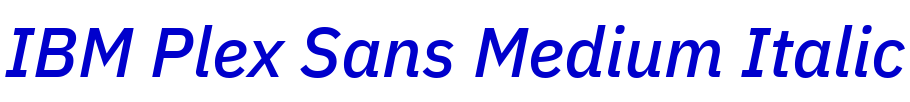 IBM Plex Sans Medium Italic 字体
